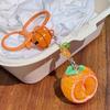 Bag Pendant 1:1 Realistic Orange Shape Resin Keychain with Bell Sound High Simulation Fruit Charm Key