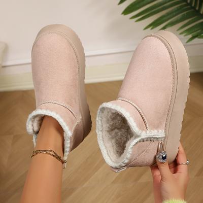 Fashion 2025 New Winter Warm Boots Fur Ladies Snow Boots Retro Shoes Wool Low-cut Warm Fur Shoes Fluffy Women Winter Short Boots