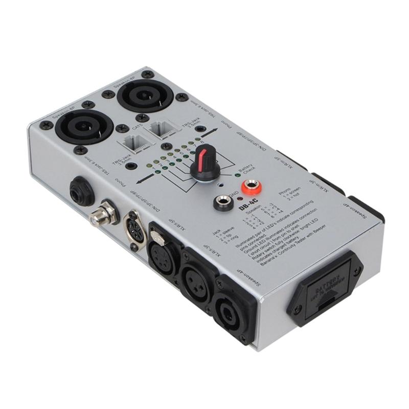 8-канальный аудиокабельный тестер для Speakon 8P, TRS Phone, сетевого кабеля CAT5 для сцены и студии