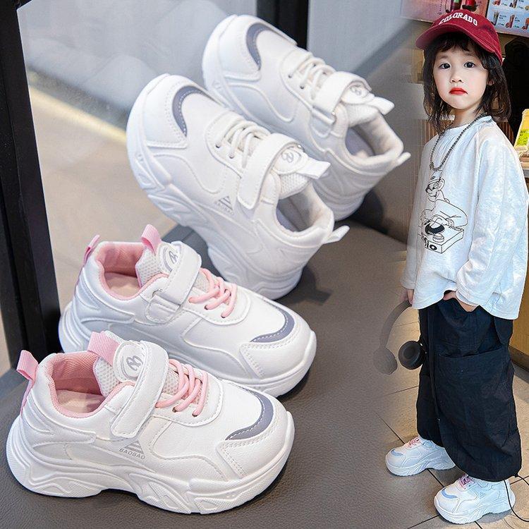 Children's Dad Shoes Spring and Autumn New Breathable Girls Sports Shoes Internet Celebrity Soft Sole Student Version Trendy Boys Running Shoes