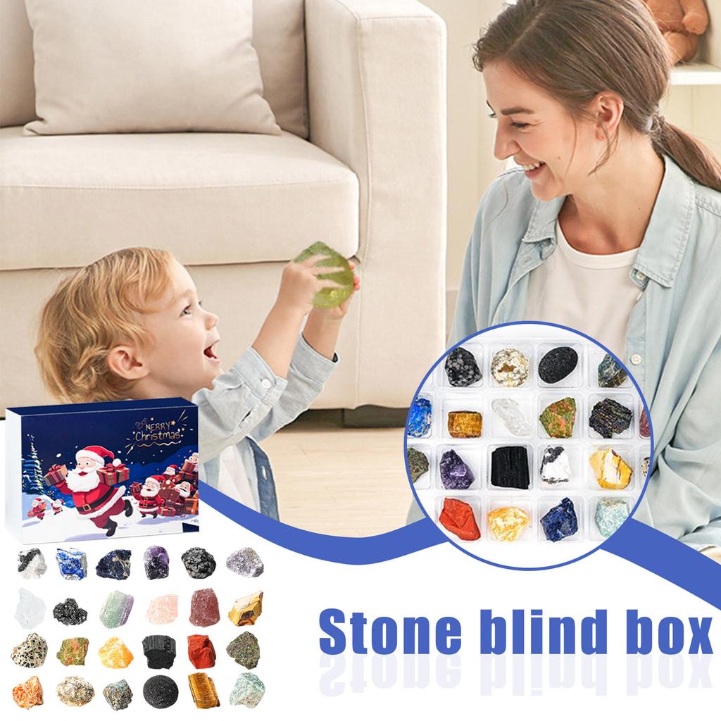 Dětský adventní kalendář - Vánoční adventní kalendář 24 Témata Překvapení | Adventní kalendář s horninami a drahokamy, Vánoční párty potřeby, Scien