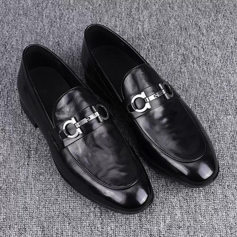 Men's Autumn Business Formal Leather Loafers - Korean Style, Breathable, Comfortable, All-Match