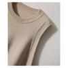 O Neck Fashion Sleeveless Women Knitted Sweater Vest Autumn and Winter Loose Simple New Office Tank Top Elegant Buttons Simple Clothing