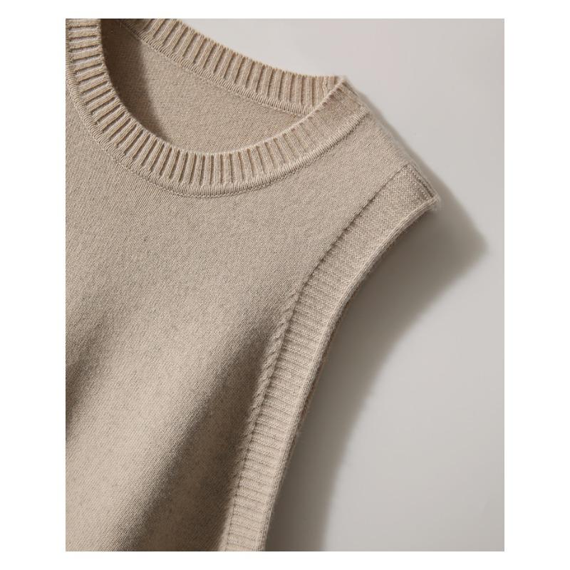 O Neck Fashion Sleeveless Women Knitted Sweater Vest Autumn and Winter Loose Simple New Office Tank Top Elegant Buttons Simple Clothing