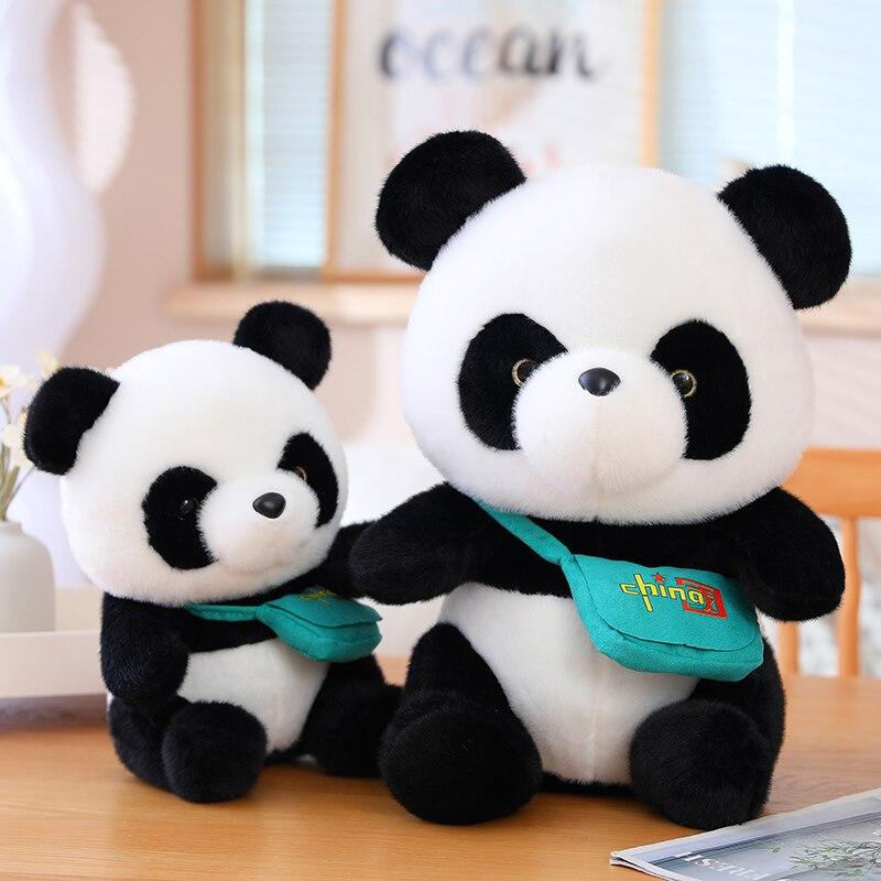Kawaii Panda Plush Toys Stuffed Panda with Backpack Plush Pillow Birthday Christmas Decor Gift for Children Girls