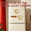 Lucky Festive Decor Refrigerator Ornament Chinese Zodiac Handmade Year Of The Horse Sticker Decorative Wooden Decor Home