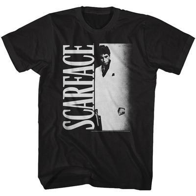 Scarface Movie Tony Montana Black White DVD Cover Men's T Shirt Cuban Cartel