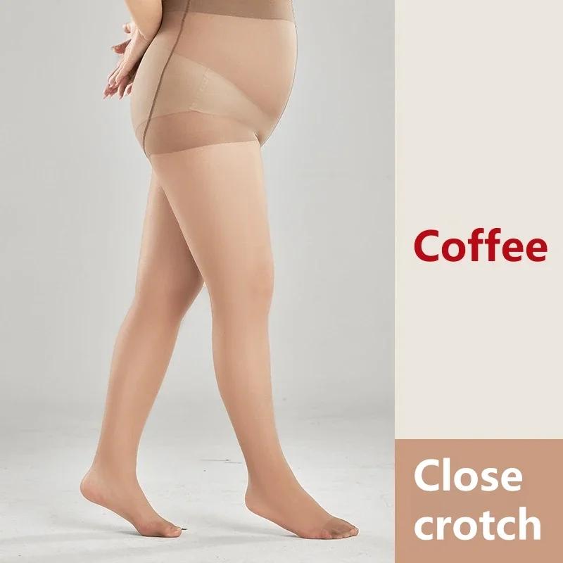 15D Open Crotchless Pantyhose Women Plus Big Size High Stretch Sexy Nylon Large Tights Stockings Panty-hose Spring Autumn Black White 2XL 4XXXL 5XL