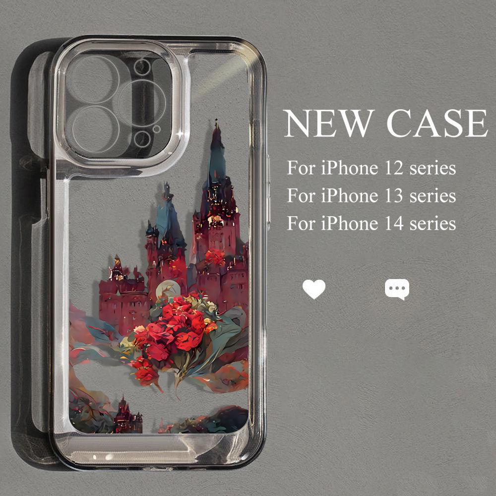 Retro Flower Castle for iPhone16PorMax New Phone Case 13 Apple 12/14 Retro 15