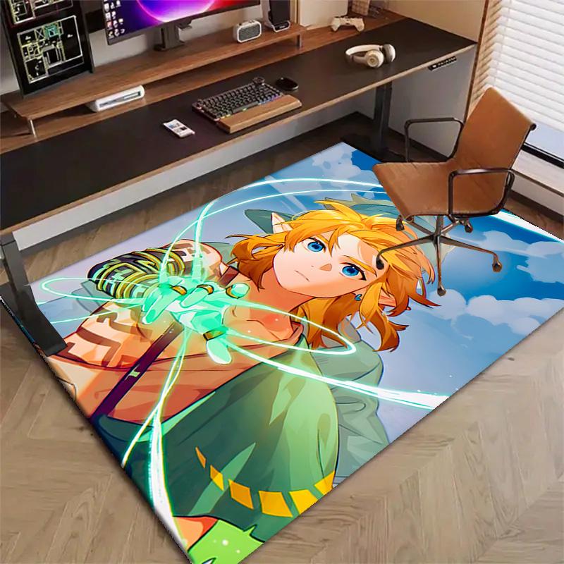 Game Zelda Printed Area Rug Carpet for Bedroom Living Room Home Decor Rugs Mat Non Slip Mat Rug for Bedside