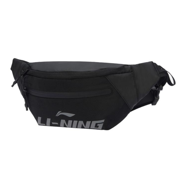

New LiNing Training Series Polyester Sports Bag Shoulder Bag Crossbody Bag Fanny Pack Regular Unisex Black ABLR056-3 41.1*7.6*15.5CM
