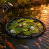 Outdoor Water Feature Plant Cage Floating Protector, Fine Mesh Fish Barrier, Pond Aquatic Basket Protector Net, Guard Netting for Plants Hydroponic