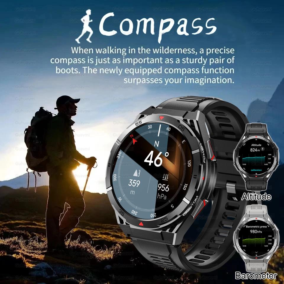 2025 New GPS Smart Watch Men Bluetooth Call 100+Sport GPS Track Watches Voice Assistant Waterproof Smartwatch For Android IOS