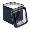 8Cm Square Black Watch Organizer Box Show Holder Tinplate Can Metal Sealed Jewelry Gift Box Display Case With Cushion