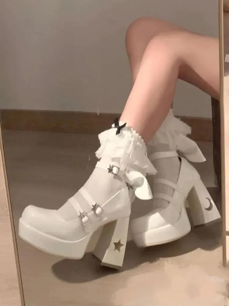 

Fashion Spring New Women s Fashionable Thick Heel Bow Hollow Out Line Toe Flats Summer Season Flat Heel Women s Shoes 39