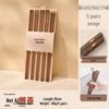 Kemangduo Massivholz Wenge & Rotes Sandelholz Essstäbchen - 5 Paar