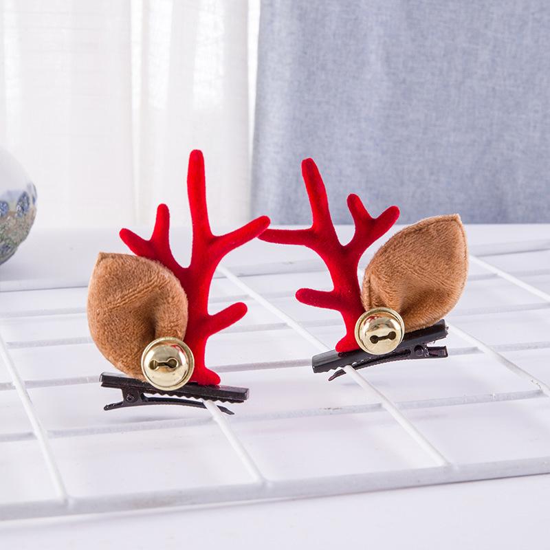 Mori Style Christmas Antler Hair Clips: Cute Fairy Hairpins for Women’s Festive Photos
