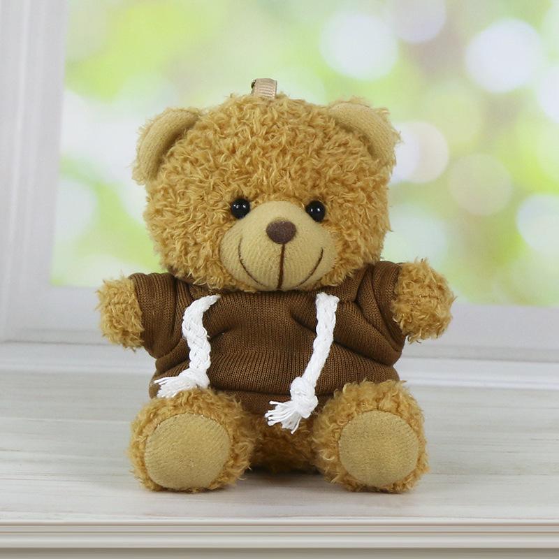 Charming Teddy Bear Keychain Plush Doll - Dressed Up Couple Backpack Ornament Gift