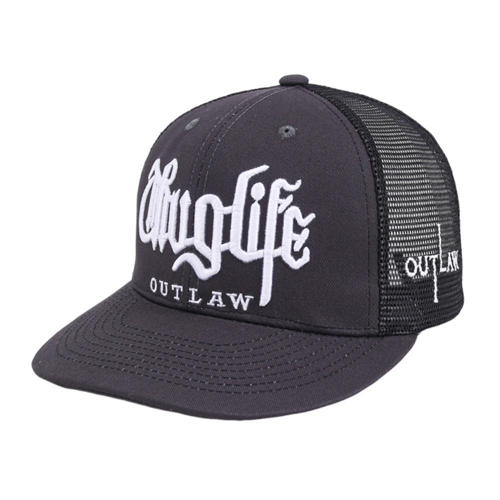 

Fashion Hip Hop Baseball Cap Embroidery Breathable Snapback Hat Flat Brim Casual Peaked Cap Outdoor Sports сірий