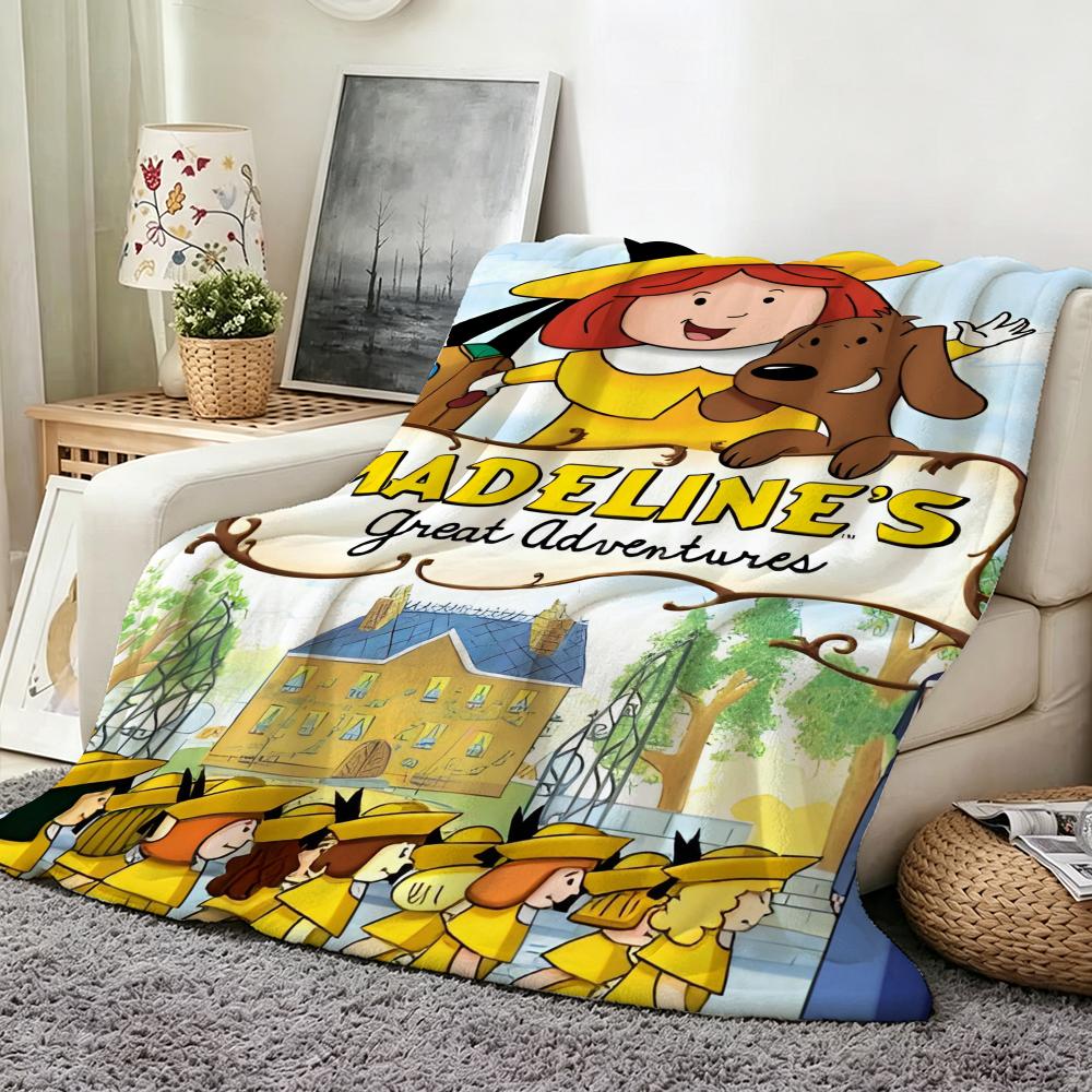 Cartoon M Madeline Throw Flannel Throw Blanket Suitable for Sofa Living Room Bedroom