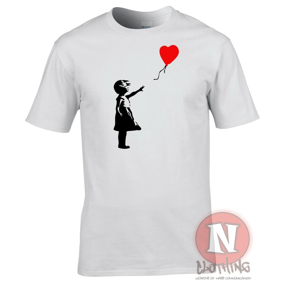 Balloon Girl TShirt Banksy Urban Stencil Art Graffiti Street Teeshirt S