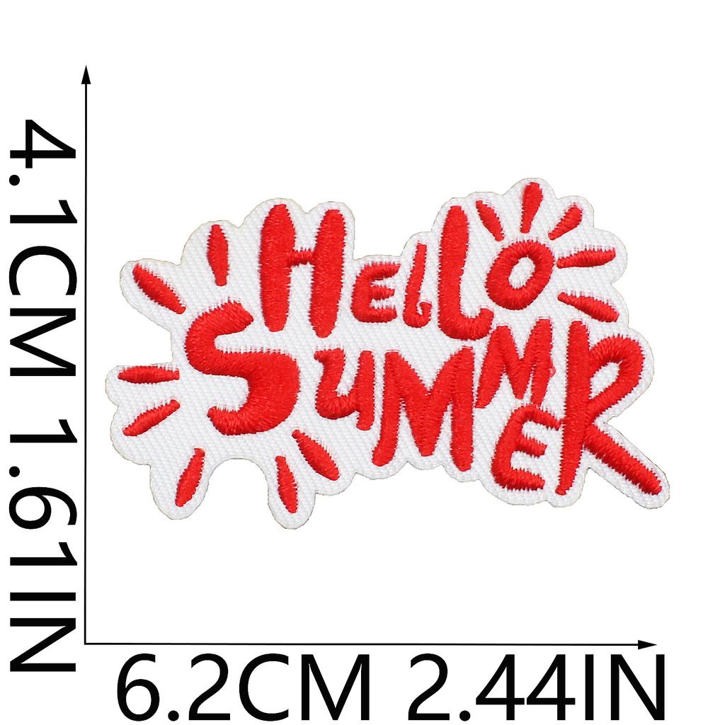 Star Watermelon Embroidery Cloth Sticker Football Patch Sticker Clothes Decoration Basketball Mushroom Shrimp Computer Embroidery Chapter Sticker