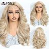 Noble Synthetic Lace Front Wigs For Women Body Wave Lace Wig 22 Inche Ombre Chocolate Brown Blonde Wigs Cosplay Lace Front Wig