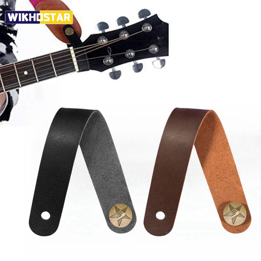 Miwaye Guitar Neck Strap Guitar Leather Strap Holder Button Safe Lock For Ukulele Bass Acoustic Guitar Accessories