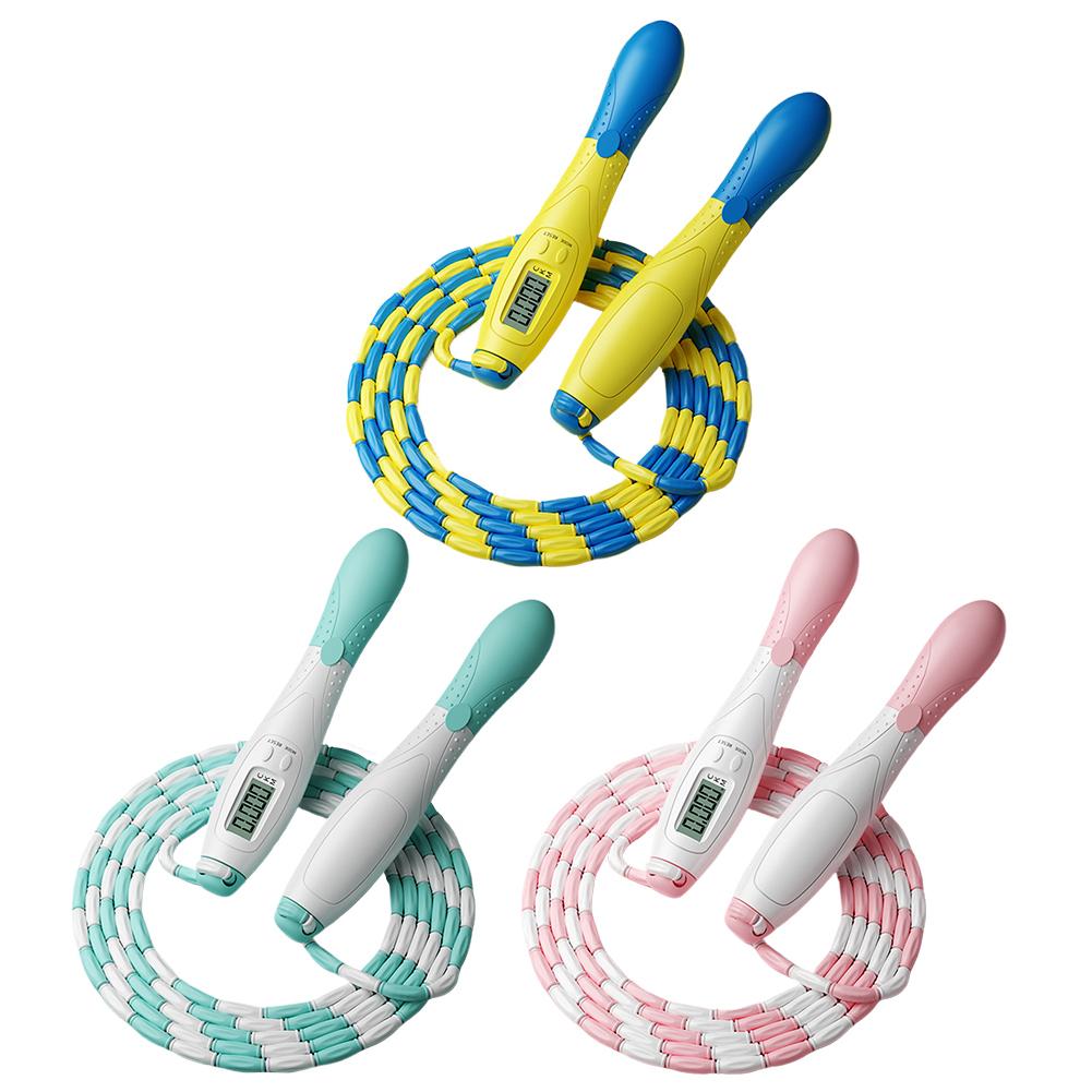 

Beaded Jump Rope Skipping Rope with Counter Jump Rope Adjustable Length Soft Beaded Skipping Rope for Gym Fitness Exercise