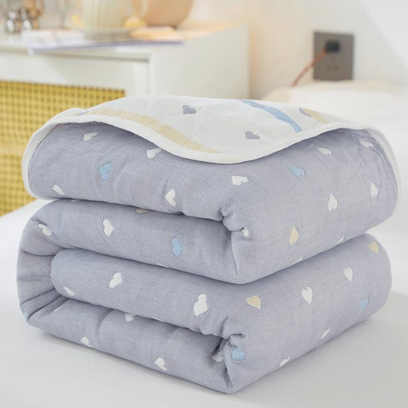 Class A Cotton Six-layer Gauze Children Throw Blanket Couch Soft Towel Quilt Single Double Summer Air Conditioning Cover Blanket For Kids Adult