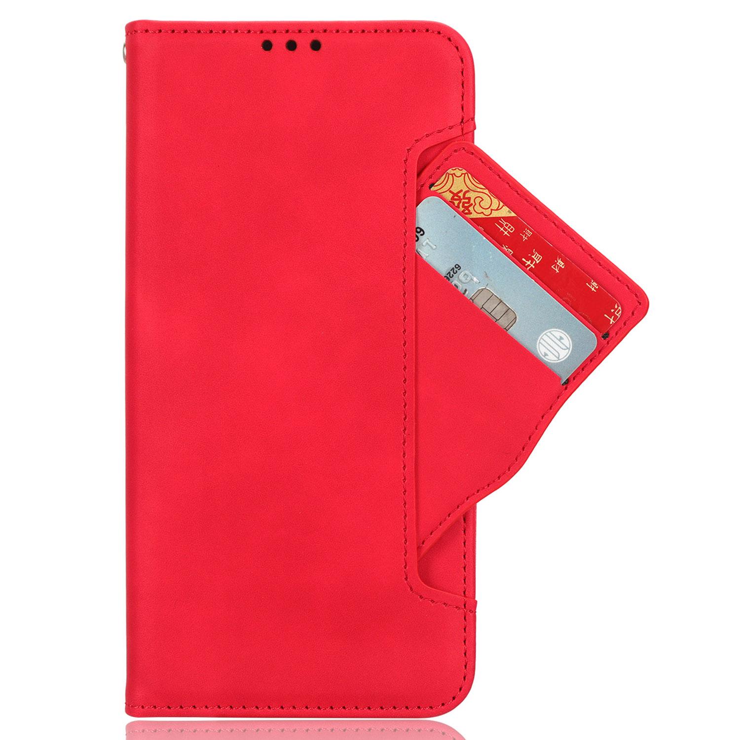 

For TECNO Spark 20 Pro+ KJ7 Case Multiple Card Slots PU Leather Stand Phone Cover Brown