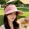 Sunscreen Hat Women's Face Cover Summer UV Protection Sun Hat Duck Tongue Sun Hat Light Striped Empty Top Hat