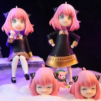 Anime Spy Playing House Around Melon God Ania Ania Fujie Can Change Heads Double Head Figure Ornament Model