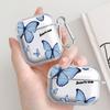 Red Blue Butterfly Case For Airpods 4 Pro 2 3 Pro3 1 Pro2 Clear Earphone Cases Cover