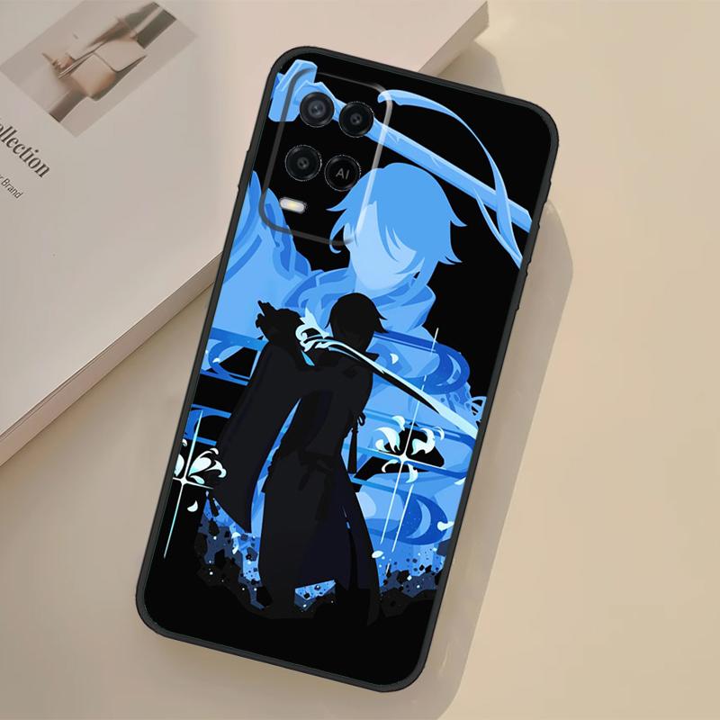 Genshin Impact Kamisato Ayato Case For Oppo A76 A96 A16 A17 A18 A60 A80 A40 A38 A58 A78 A98 A94 A74 A54 A15 A57 A77 A5 Pro