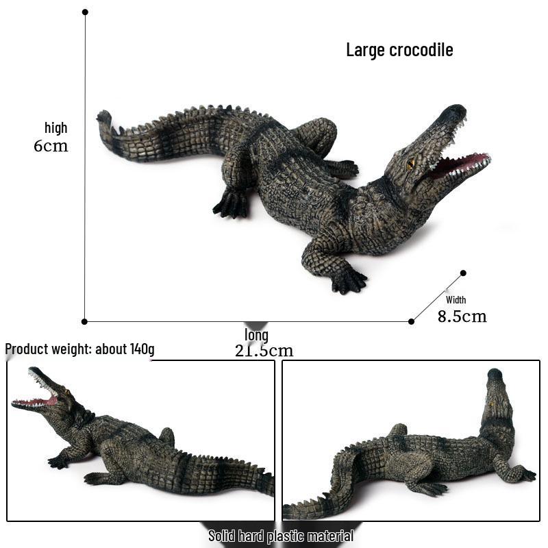 Crocodile Animal Model Toy: Caiman, Gharial, Nile Crocodile, Wild Boar, Deinosuchus - Kids' Educational Ornament