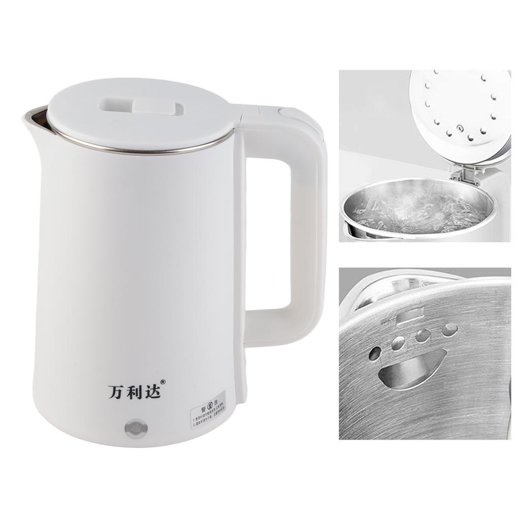 2.3L Electric Kettle Stainless Steel Double Layer Anti Sclading Automatic Power Off Electric Water Boiler for Home 220V