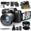 NBD 5K 48MP Digitální fotoaparát a aplikace 16x Zoom Zrcadlovka s výklopným displejem Stabilizace obrazu Makro objektiv Funkce webové kamery [Ovládání přes Wi-Fi] 180°