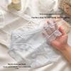 Japanese Girl's Ice Silk Lace Underwear - Lightweight, Breathable, Mid-Waist, Seamless, Cute Triangle Pants with Cotton Crotch.