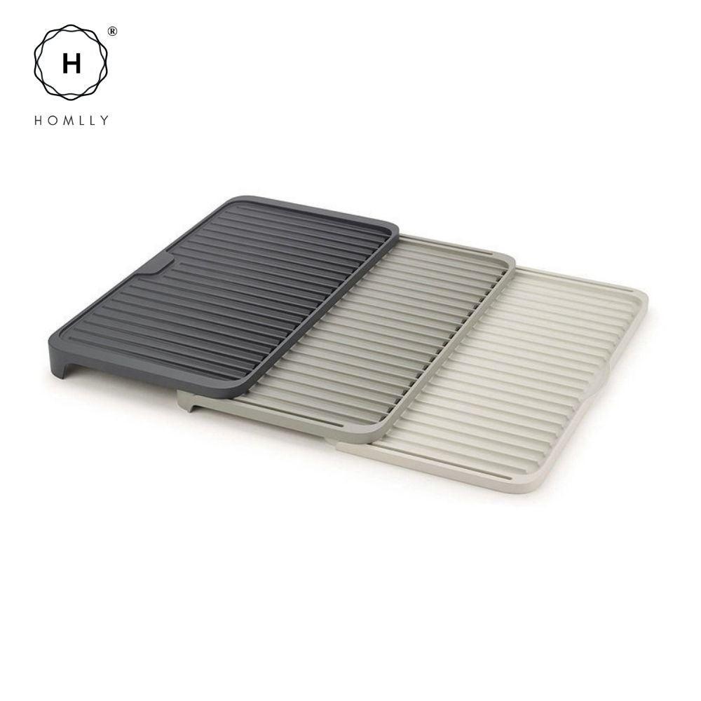 

Homlly Basic 3 Tier Expandable Dish Draining Non Slip Mat Draining mat