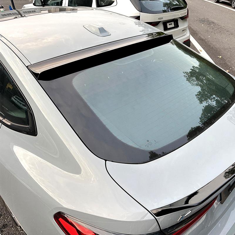 Carbon Fiber Look/Gloss Black Rear Trunk Roof Spoiler Wing Lip Tail Upper Splitter For 2020-2025 BMW 4 Series G26 i4 425i 430i
