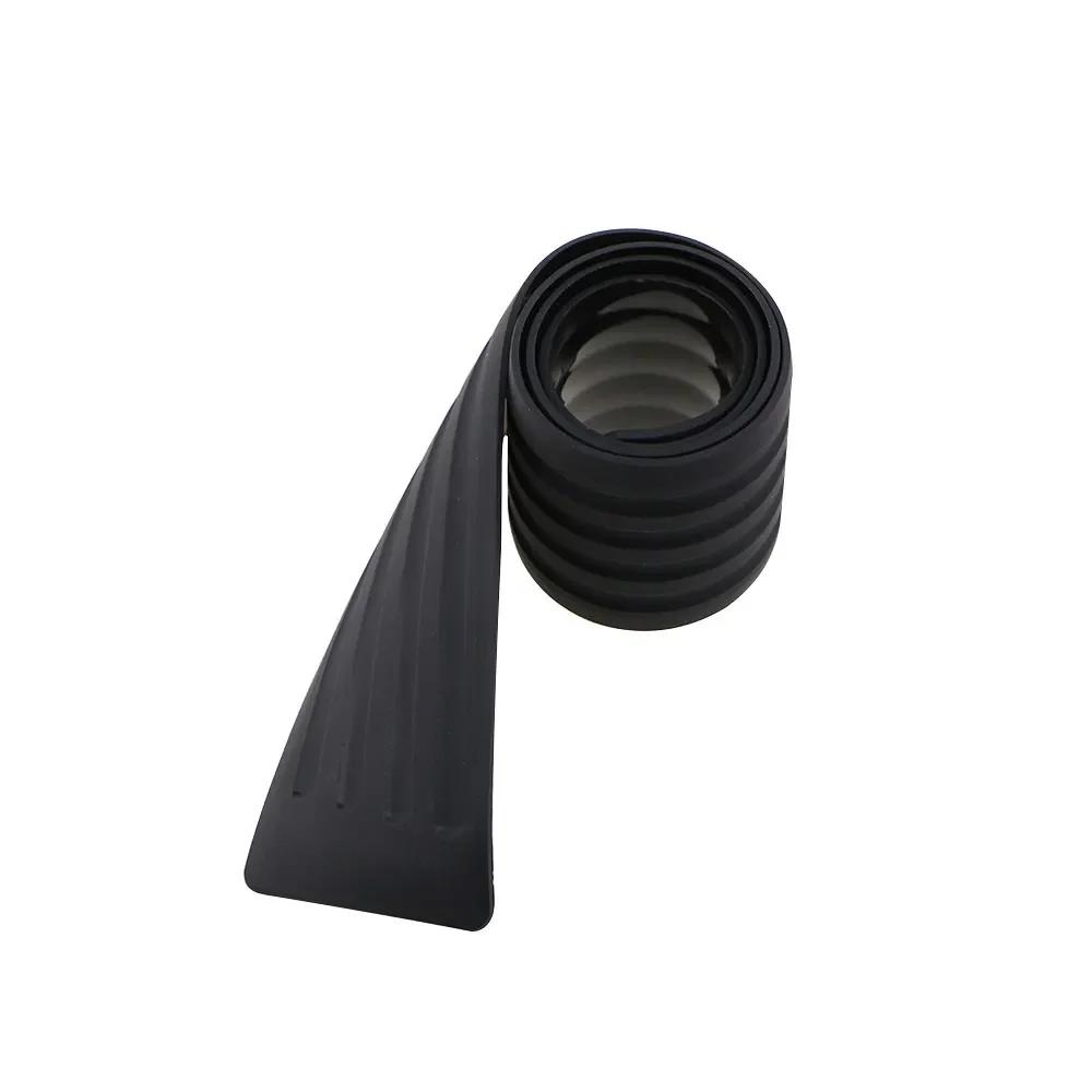 Car Trunk Door Sill Protector Universal Rubber Rear Bumper Plate Guard Mouldings Pad Trim Cover Strip Styling Accessories
