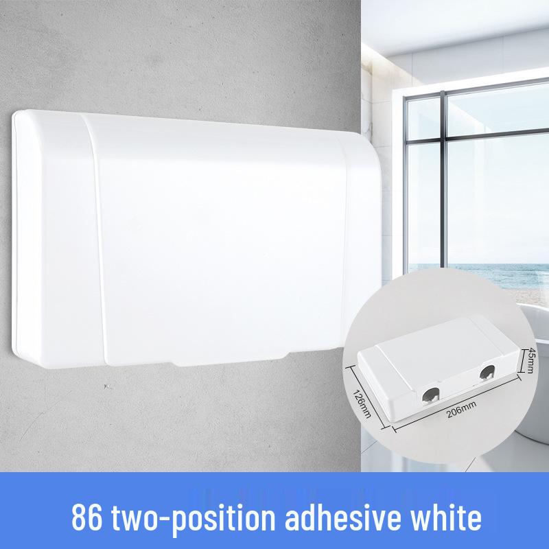 86 Type Transparent Self-Adhesive Waterproof Socket Cover for Bathroom Switches