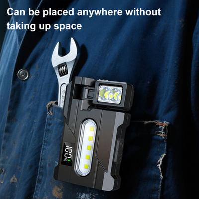 1/2Pcs EDC Flashlight Rotatable Super Bright Work Lamp USB Rechargeable IP68 Waterproof Magnetic Torch Outdoor Camping Hiking Emergency Lamp