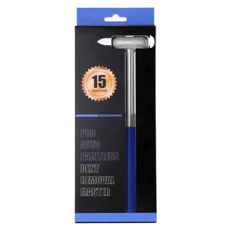Professional Aluminum Car Body Dents Removal Tool 6 Interchangeable Head Suitable For Vehicle Hails Dents Scratch Repair