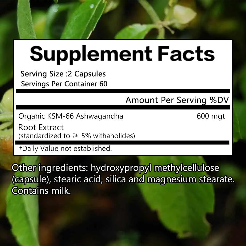 Ashwagandha,1200mg ,120 Capsules Dietary Supplement