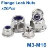 Anti Loose Hex Flanged Nuts Nylon Insert Nylon Lock Nuts New Fastener Nuts  GB Standard