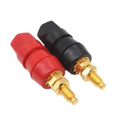 1 paar 4mm Bananenstecker Jack Adapter Stecker einzelnes Kabel Buchse Rot Schwarz Terminals Verstärker Terminal Binding Post Lautsprecher