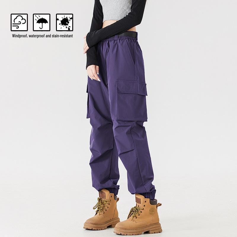 "Wind & Waterproof Outdoor Soft Shell Pants for Men & Women - Autumn/Winter, Fleece-Lined, Perfect for Hiking & Leisure Activities"