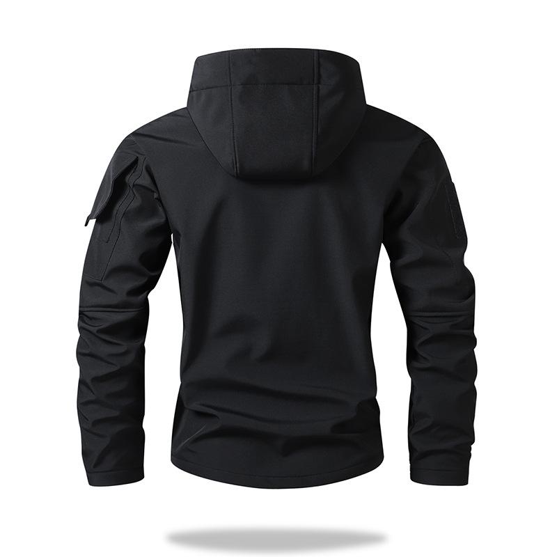 Men's Tactical Waterproof Softshell Windbreaker - Warm, Velvet-Lined, Durable